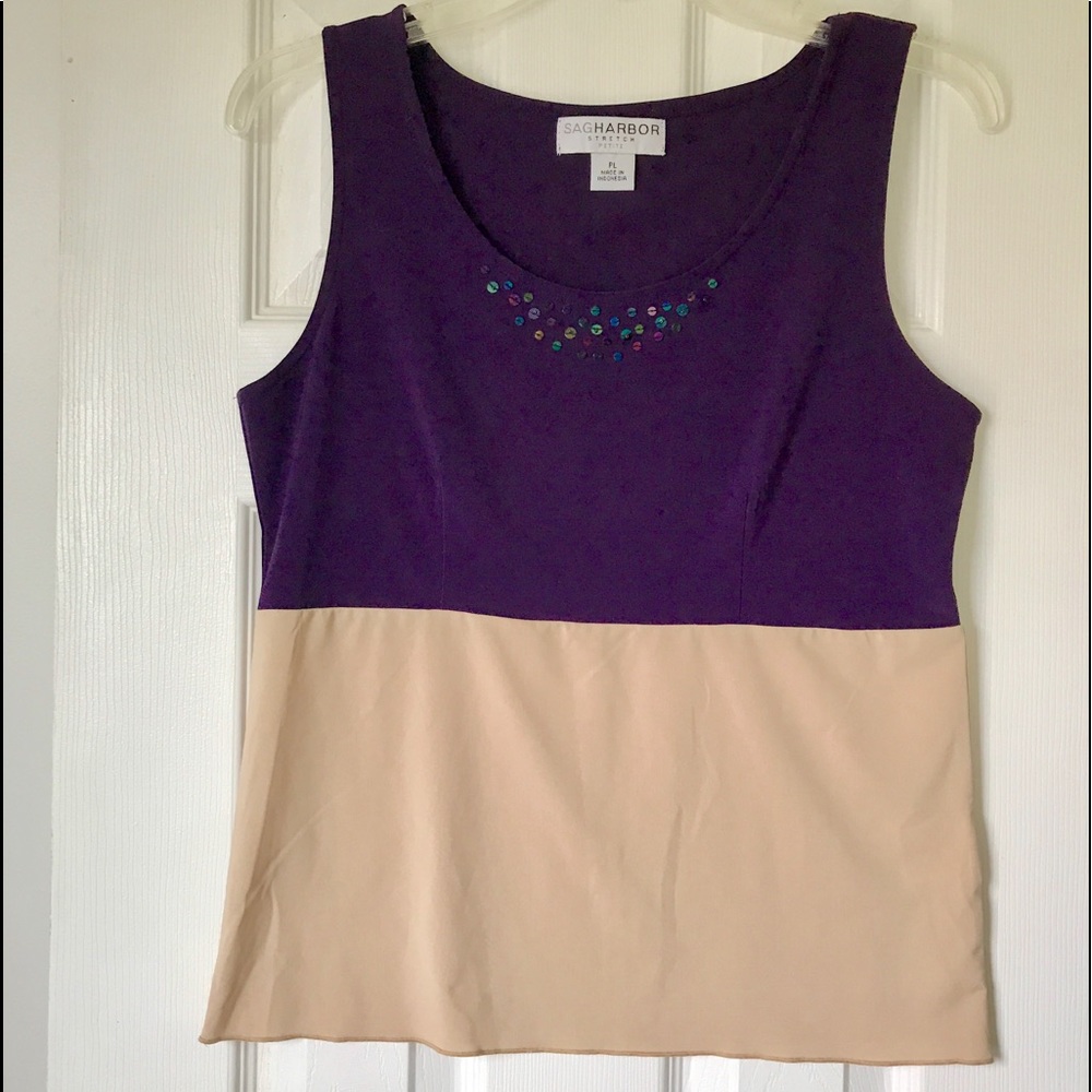 SagHarbor Sleeveless Blouse. Sz LG Pet Never Worn